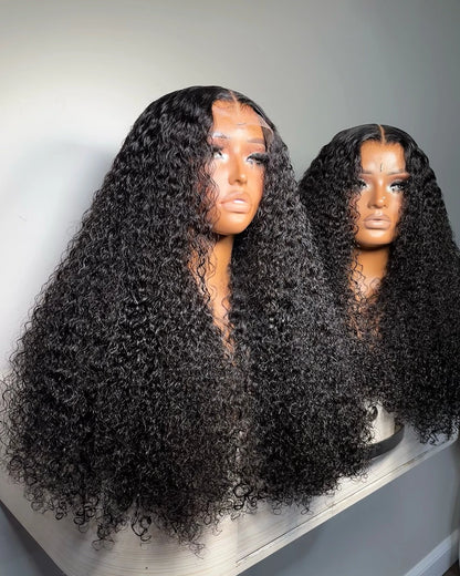 Kinky Curly 13x6 Lace Front Wig Human Hair Transparent Lace