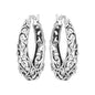 S925 Sterling Silver Iris Flower Hoop Earrings for Women