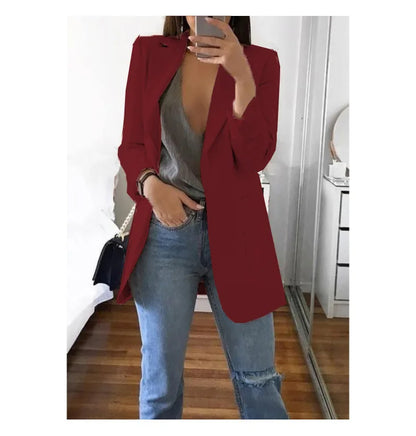 Slim Fit Polo Neck Cardigan Women's Coat