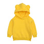 Kids Hooded Sweatshirt Cotton Solid Top for Girls