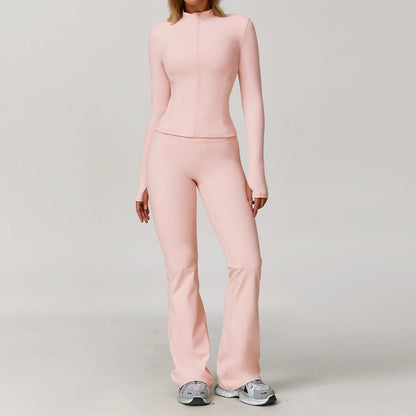 Yoga Suit Sports Set for Women Long Sleeve Athletic Wear