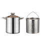 3L Stainless Steel Deep Fryer Pot with Lid and Basket