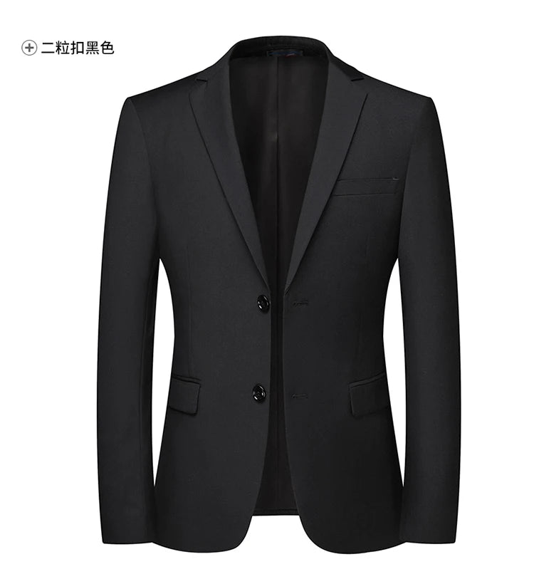 Men's Solid Color Blazer Jacket for Business and Weddings