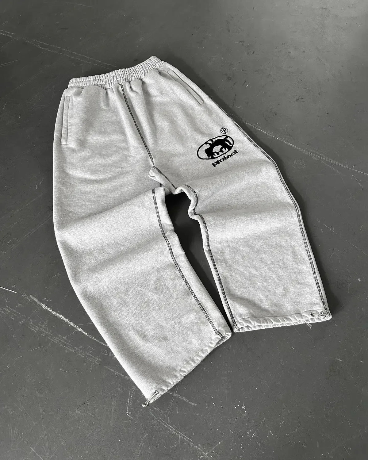 Men's Gray Casual Tracksuit with Hoodie and Jogger Pants