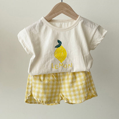 Cotton Toddler Summer Pajamas Set for Kids