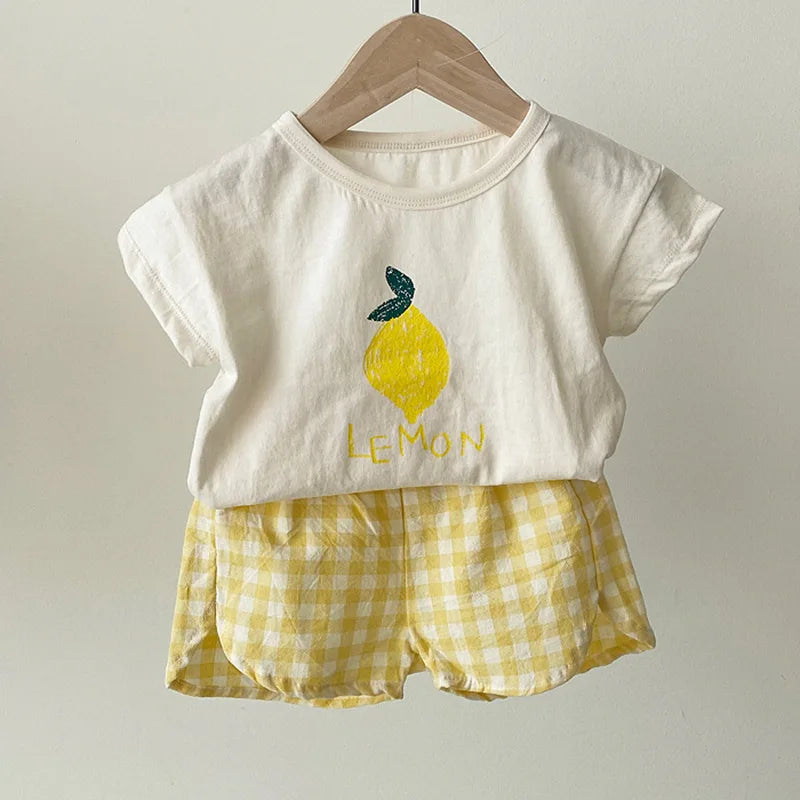 Cotton Toddler Summer Pajamas Set for Kids