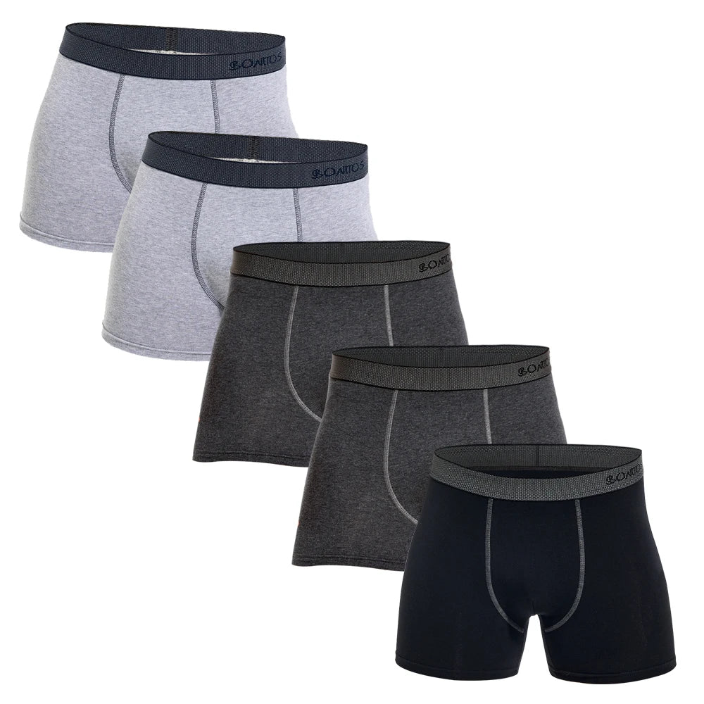 Men's Cotton Boxer Shorts Underwear Set of 5