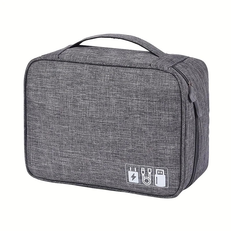 Leather Cable Storage Bag Waterproof Organizer