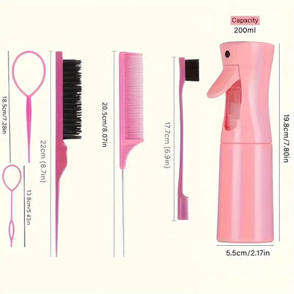 Hair Styling & Brush Set – 6 Pieces