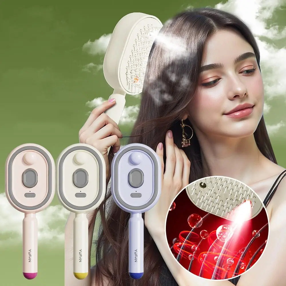 Electric Hair Care Spray Massage Comb ABS Pink