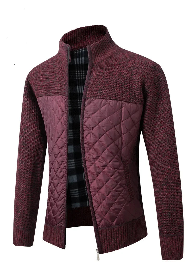 Men's Slim Fit Stand Collar Zipper Jacket