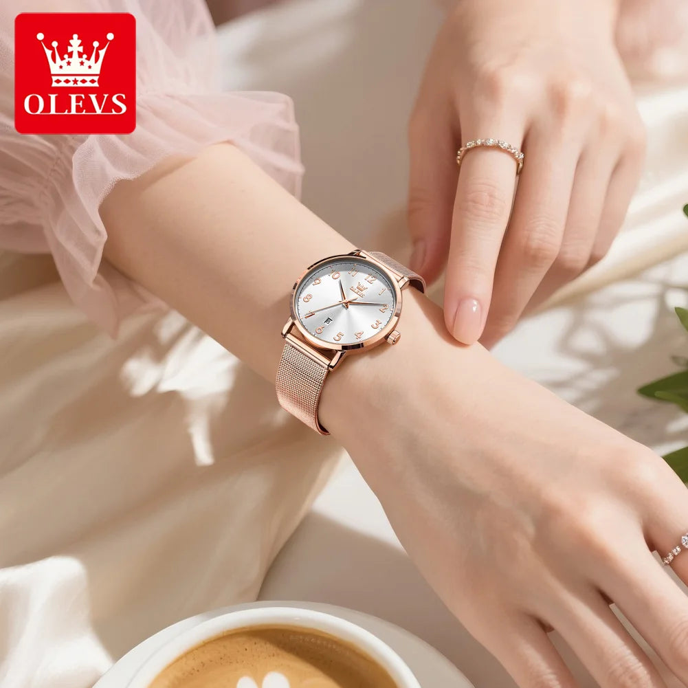 OLEVS 5653 Women's Rose Gold Quartz Watch