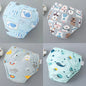 4PCS Reusable Cotton Baby Diapers for Potty Training