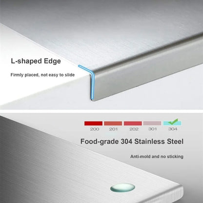 Stainless Steel Chopping Board 304 Non-slip Edge