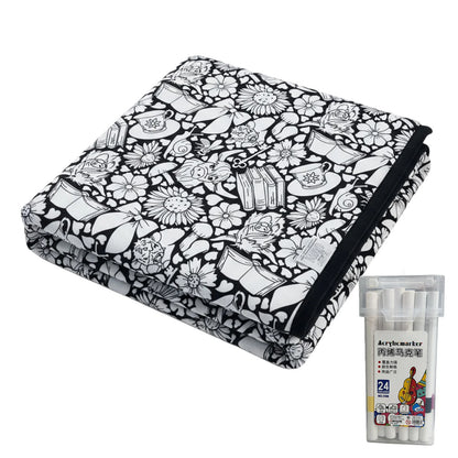 DIY Coloring Blanket 150x125cm Washable Velvet Art