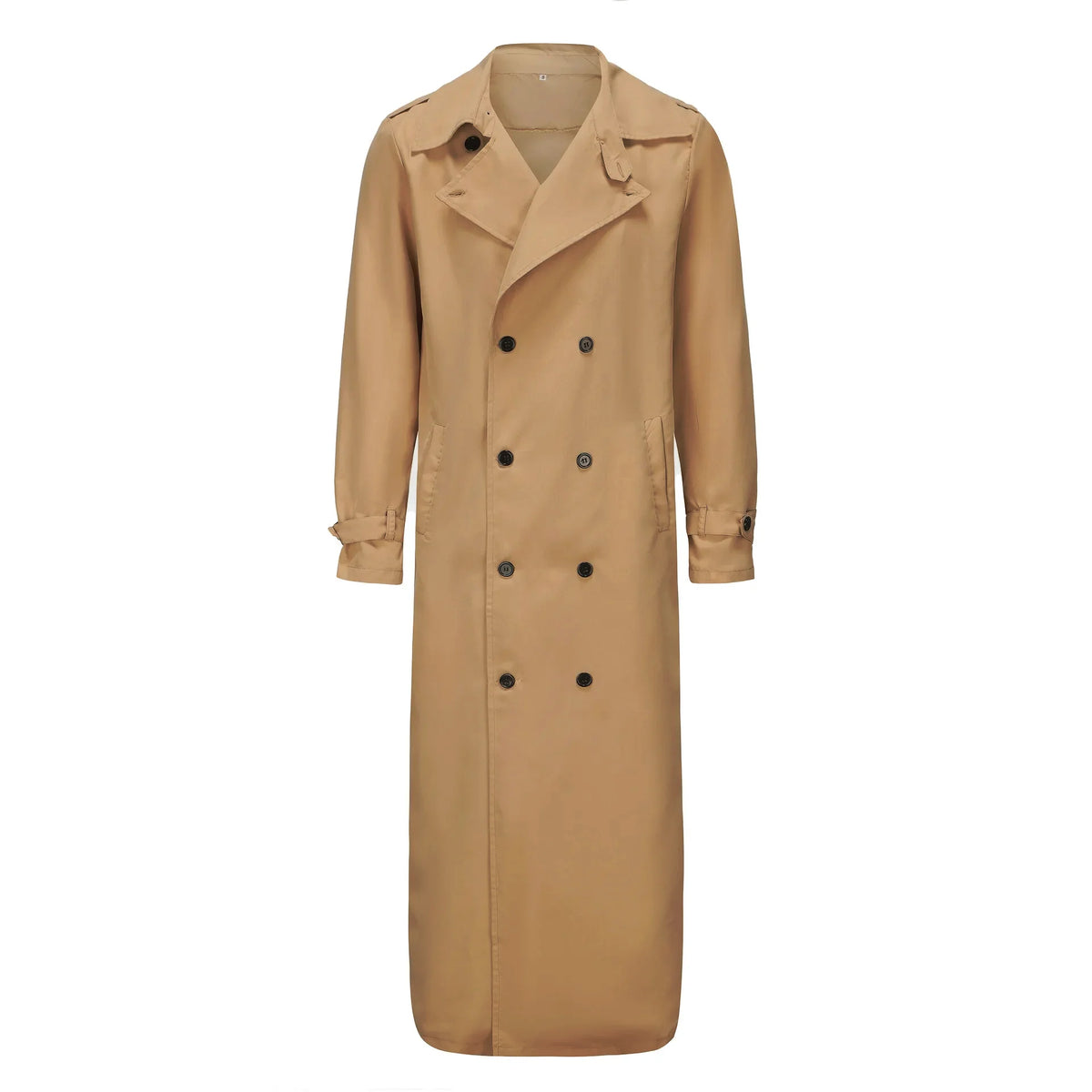 Men's Thin Trench Coat with Epaulets for Spring