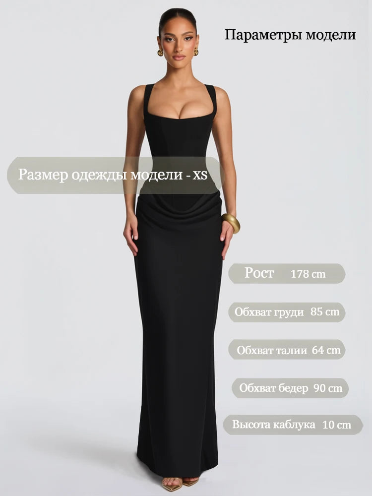 White Sexy Corset Maxi Dress for Women Evening Wear