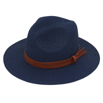 Straw Panama Sun Hat for Women Beach Leisure