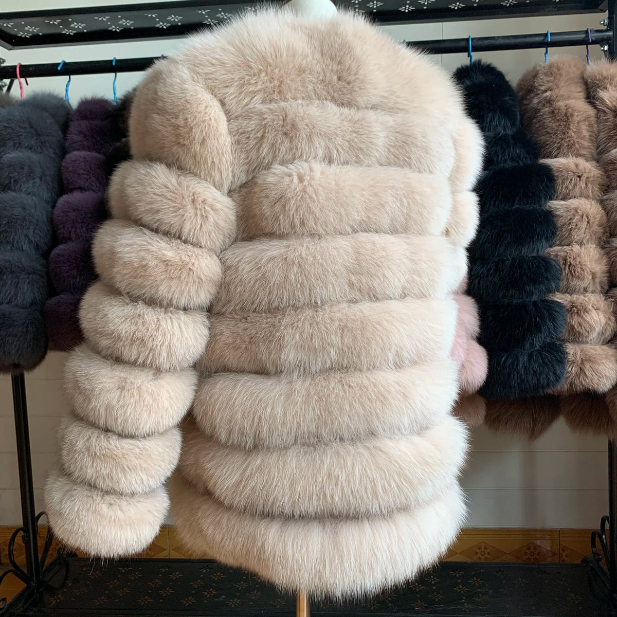 4in1 Real Fox Fur Coat for Women
