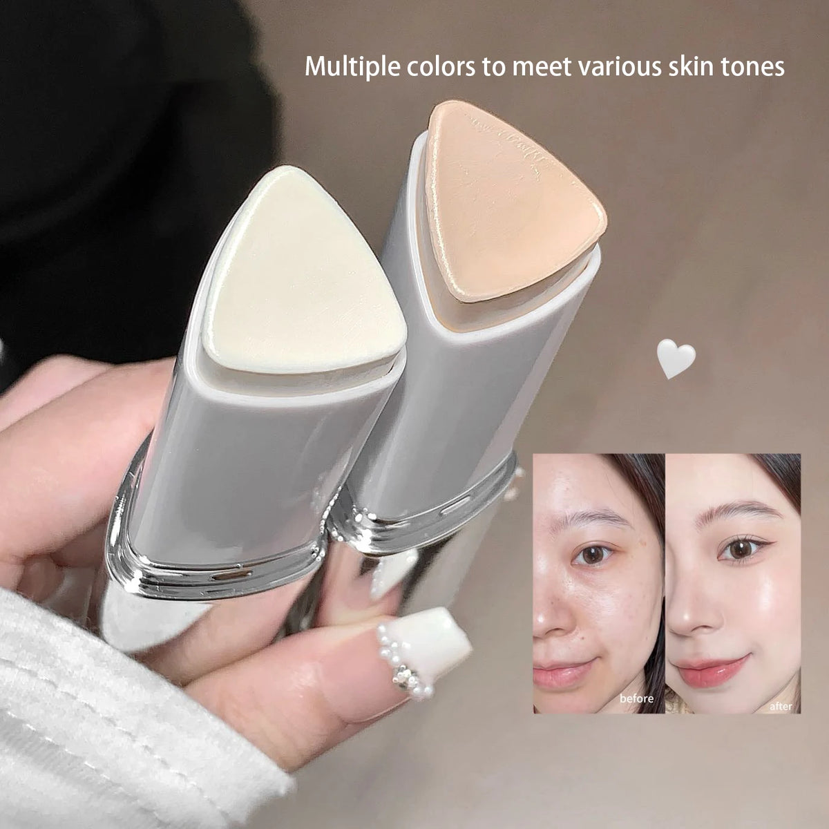 Dual Purpose Brush Head Foundation Stick Cream