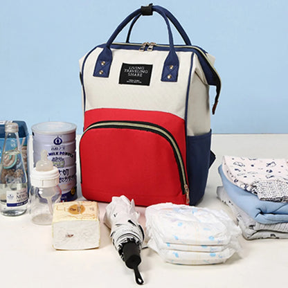 Large Capacity Canvas Diaper Bag Backpack
