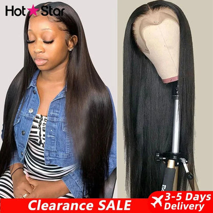 HD Lace Front Straight Human Hair Wig Transparent Lace