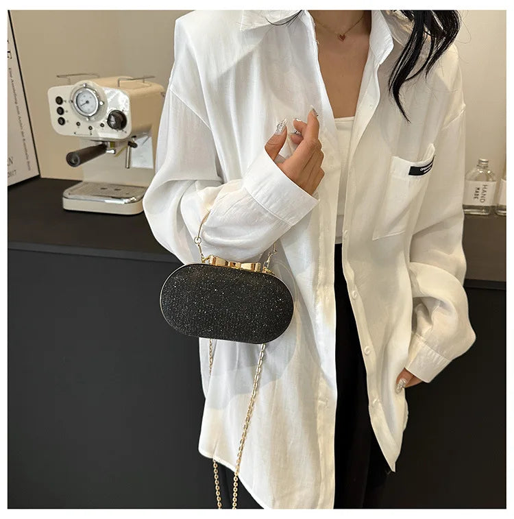 Luxury Sequined Hand-held Dinner Bag for Weddings