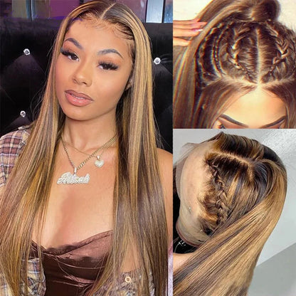 Blonde Ombre Brazilian Human Hair Lace Front Wig