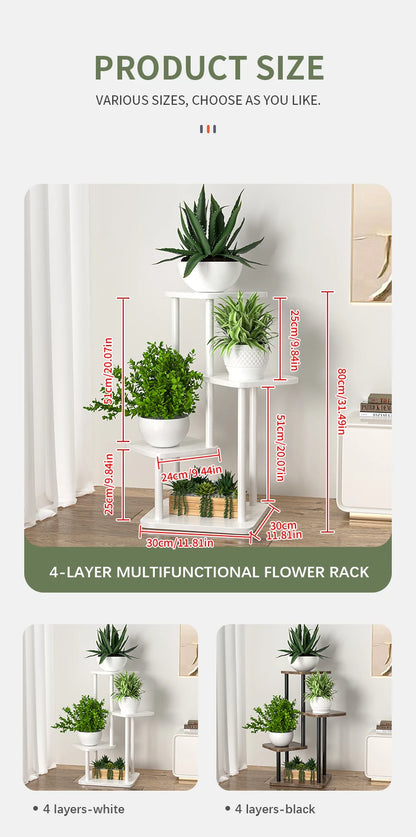 Wooden 6 Tier Plant Stand for Indoor Display
