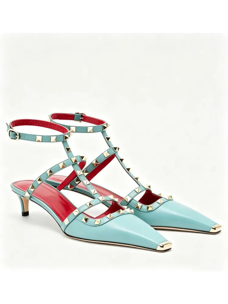 Summer High-Heeled Rivet Women's Sandals