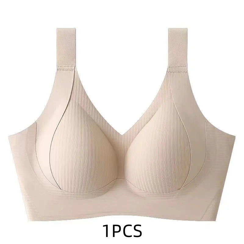 Women's Seamless Wire-Free Bra, Thin Style, Large Size