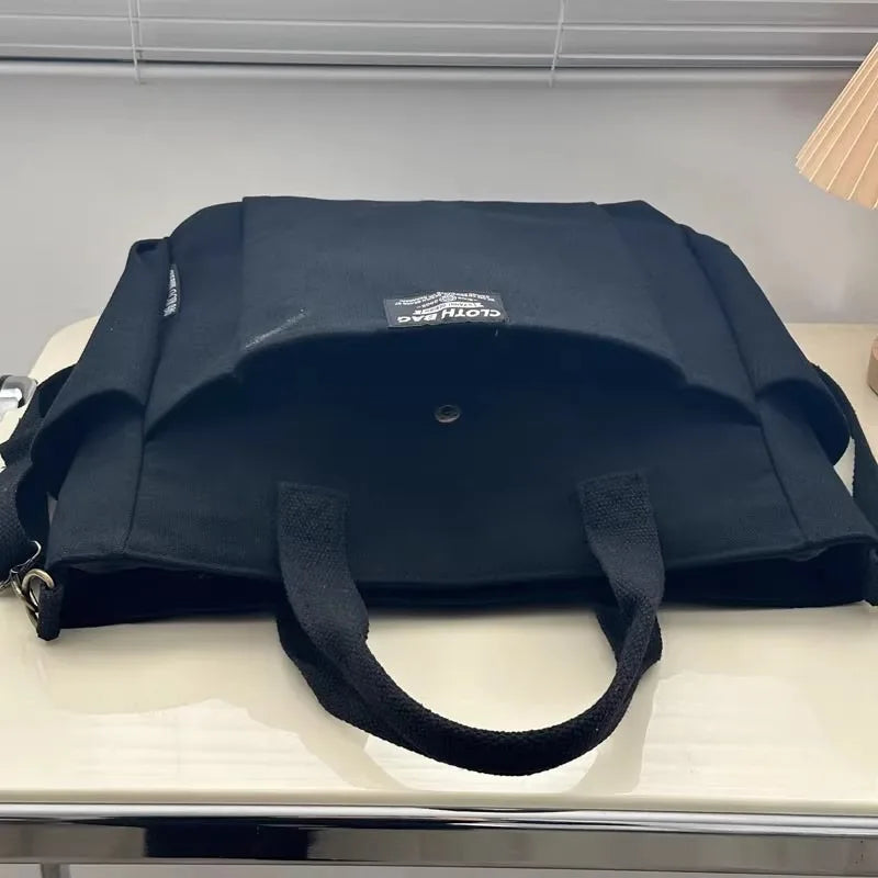 Canvas Large Capacity Commuter Shoulder Handbag