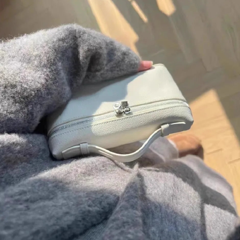 Lychee Grain Patent Leather Shoulder Bag for Women