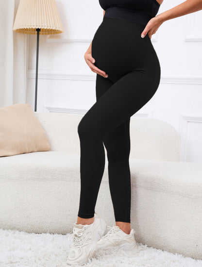 Womens Maternity Leggings Over Soft Polyester Activewear