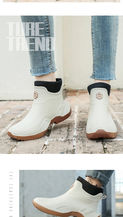 Men's Waterproof Fleece-Lined Rain Boots