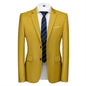 Men's Solid Color Formal Suit Jacket Slim Fit Blazer