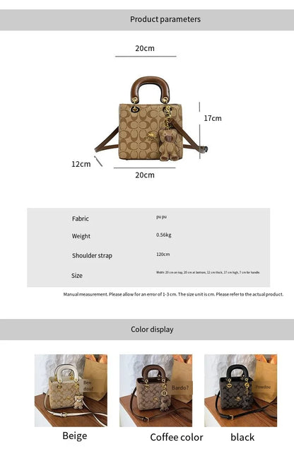 Vintage Monogram Handbag with Bear Charm