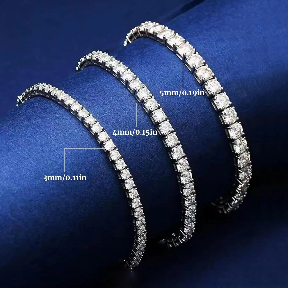 Moissanite Diamond Tennis Bracelet S925 Sterling Silver