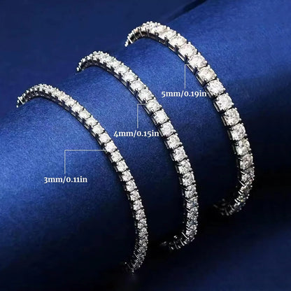 Moissanite Diamond Tennis Bracelet S925 Sterling Silver