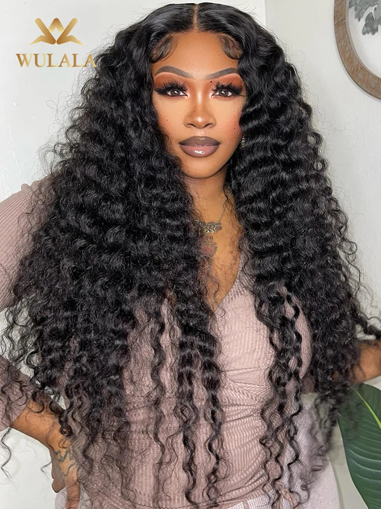 Deep Wave Lace Front Wig 13x6 Human Hair 30 Inch