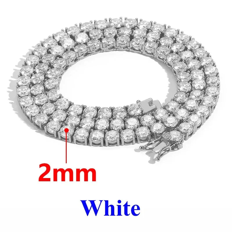 Moissanite Tennis Bracelet 2-6.5mm Rose Gold Silver