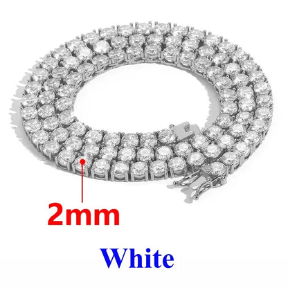 Moissanite Tennis Bracelet 2-6.5mm Rose Gold Silver