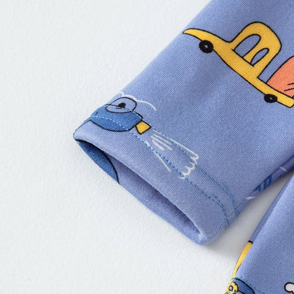 Children's Cartoon Printed Thick Warm Underwear Set
