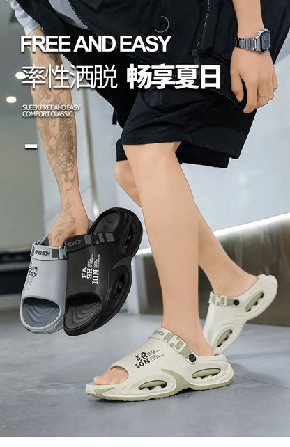 Men's Waterproof Slip On Sandals with Thick Sole