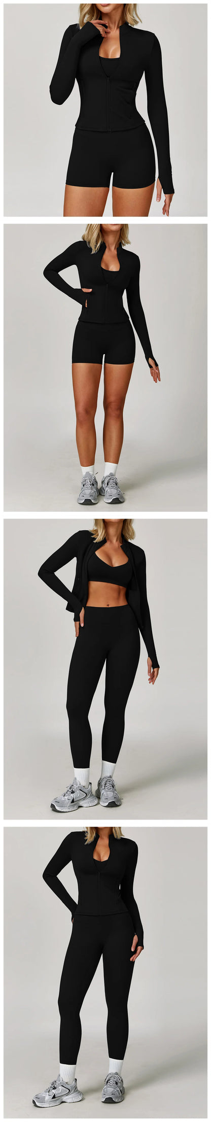 Yoga Suit Sports Set for Women Long Sleeve Athletic Wear