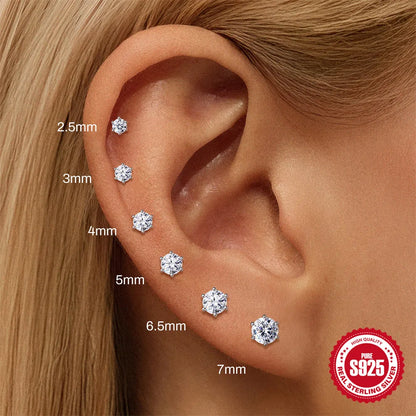 Canner Moissanite Stud Earrings 925 Sterling Silver