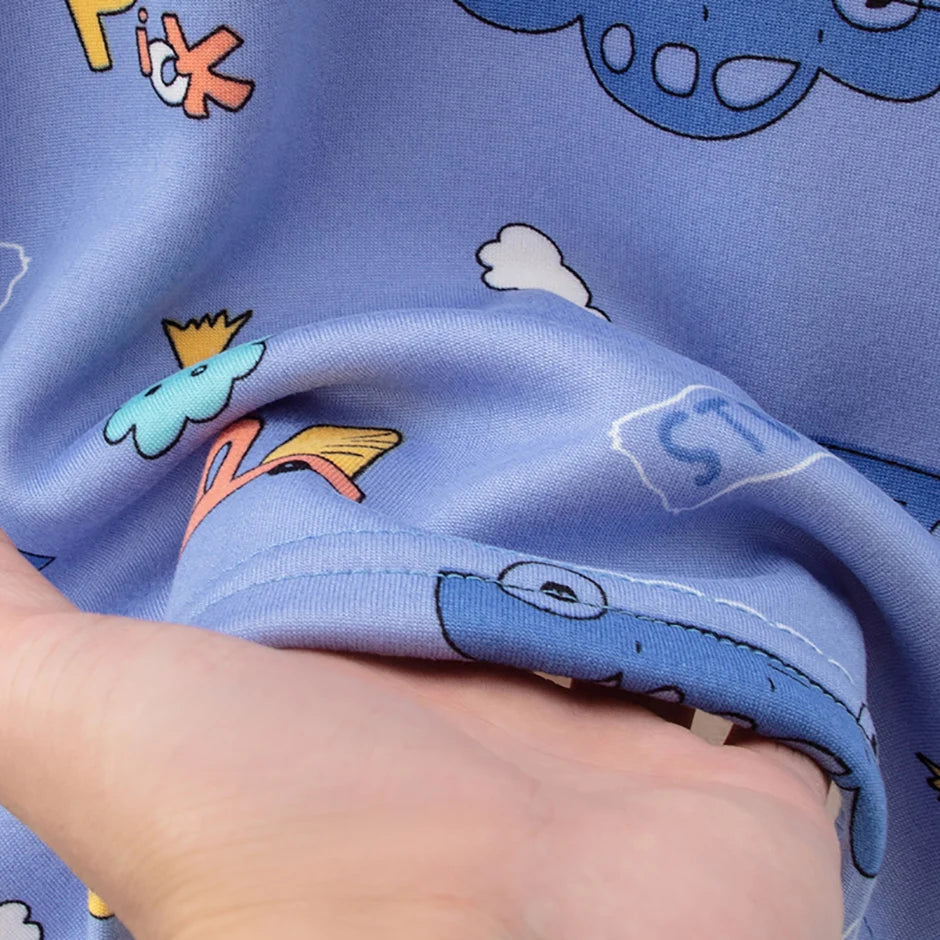 Children's Cartoon Printed Thick Warm Underwear Set