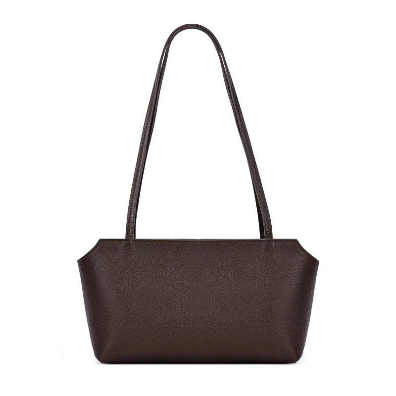 Genuine Cowhide Leather Mini Shoulder Tote Bag