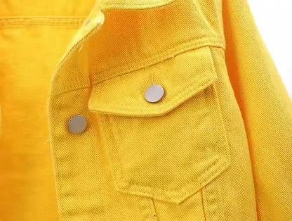 Women Cotton Denim Jacket Casual Spring Autumn Coat