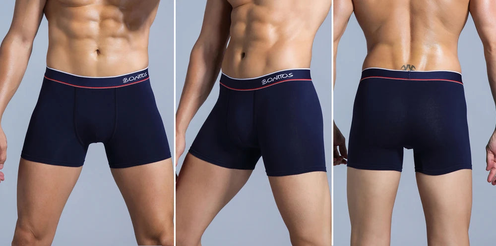 4pcs Cotton Boxer Shorts for Men Soft Underwear Set